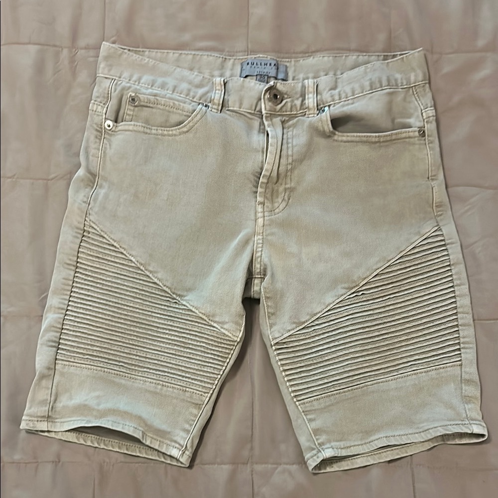 Bullhead Men's Skinny Shorts - Tan